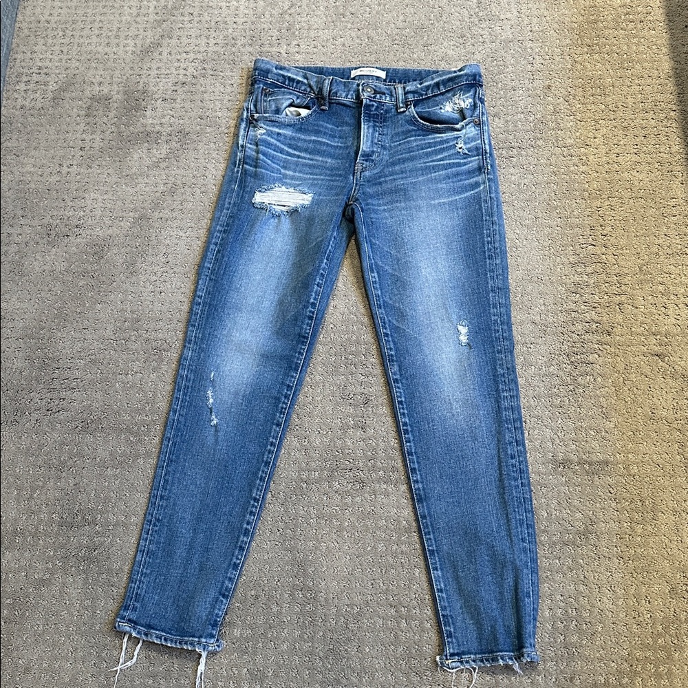 Distressed Blue Jeans